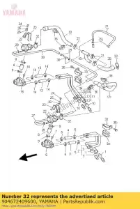 yamaha 904672409600 clipe (8v0) - Lado inferior