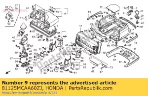 Honda 81125MCAA60ZJ conjunto de tampa, porta-malas (wl) * r303 - Lado inferior
