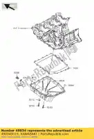 490340019, Kawasaki, pan-oil zx600p7f kawasaki zx 600 2007 2008, Nuovo