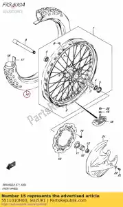 Suzuki 5511010H00 band, fr (80 / 100- - Onderkant