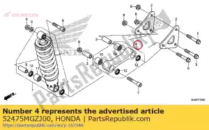 Honda 52475MGZJ00 asta sub assy., cuscino - Il fondo