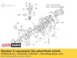 aprilia AP0842616 nut m8 - Lado esquerdo