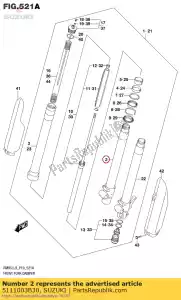 suzuki 5111003B30 tubo, rh interno - Lado inferior