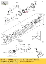 Here you can order the bearing-needle,18x24x17 from Kawasaki, with part number 920460624: