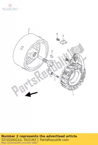 Suzuki 3210206G10 rotoreenheid, magn - Onderkant