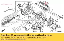 Here you can order the ring, seal from Honda, with part number 91351HB3004: