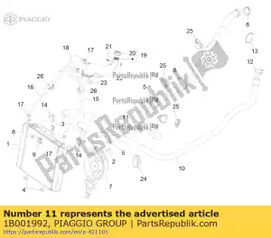 Piaggio Group 1B001992 tuyau de raccordement de pompe de radiateur - La partie au fond
