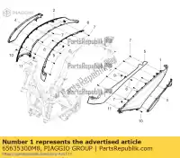 65635300M8, Piaggio Group, tylna strona nadwozia lewa     , Nowy