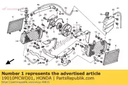 Aqui você pode pedir o radiador comp., l. Em Honda , com o número da peça 19010MCWD01: