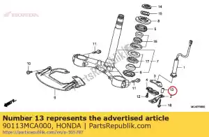 Honda 90113MCA000 col, support de capteur - La partie au fond