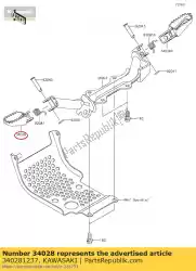 Ici, vous pouvez commander le étape, lh auprès de Kawasaki , avec le numéro de pièce 340281237: