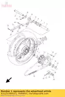 5LV253380033, Yamaha, odlewane ko?o, ty? yamaha fzs xjr 1000 1300 2001 2002 2007 2008 2009 2010 2011, Nowy