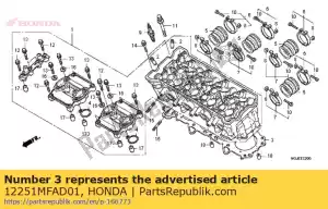 honda 12251MFAD01 gasket, cylinder head - Bottom side