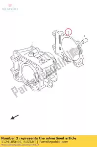 suzuki 1124105H00 pakking, cilinder - Onderkant