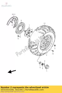 suzuki 5531031G00 rim,front wheel - Bottom side