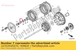 Here you can order the piece, clutch lifter from Honda, with part number 22352KSE670: