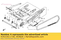 Here you can order the arm,rr. Brake stop from Honda, with part number 43431KC1730: