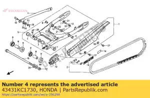 Honda 43431KC1730 arm,rr.brake stop - Bottom side