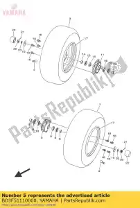 yamaha BD3F51110000 buje delantero - Lado inferior