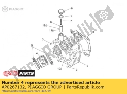 Aprilia AP0267132, Carburateur flens, OEM: Aprilia AP0267132