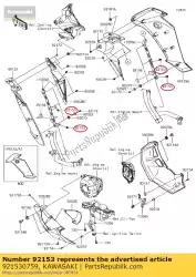 Qui puoi ordinare bullone, 6x12 da Kawasaki , con numero parte 921530759: