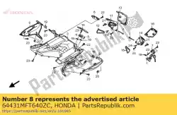 dekking, r. Innerlijke bovenste * nh van Honda, met onderdeel nummer 64431MFT640ZC, bestel je hier online: