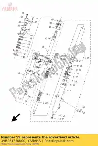 yamaha 34B231360000 rura zewn?trzna (prawa) - Dół