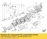 13547678843, BMW, gasklephuis - d = 34 mm bmw  1200 1996 1997 1998 1999 2000 2001 2002 2003 2004, Nieuw