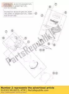 ktm 6103013810023 cilindro + pistão cpl. traseira - Lado inferior