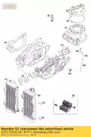 50337020100, KTM, aleta de control 125 20 husqvarna ktm  exc mxc sx sxs 125 200 2001 2002 2003 2004 2005 2006 2007 2008 2009 2010 2011 2012 2013 2014 2015 2016, Nuevo