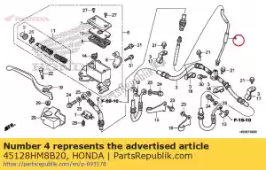 honda 45128HM8B20 komp. rur, fr. hamulec - Dół