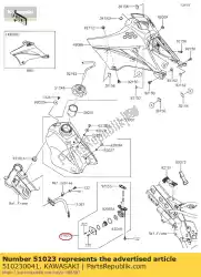 Ici, vous pouvez commander le tap-assy klx110caf auprès de Kawasaki , avec le numéro de pièce 510230041: