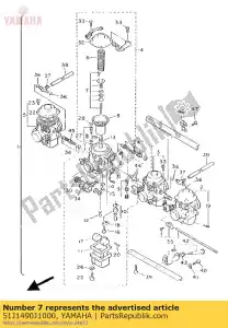 Yamaha 51J1490J1000 needle set - Bottom side