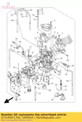 jet van Yamaha, met onderdeel nummer 3TJ1494F1700, bestel je hier online: