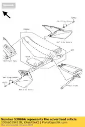 Ici, vous pouvez commander le siège-assy, ?? Double, noir / gre klx45 auprès de Kawasaki , avec le numéro de pièce 53066019413R: