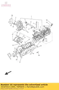 yamaha 3VLE54211000 deksel, carter 2 - Onderkant