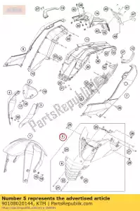 ktm 90108020144 frontspoiler parte inferior cpl. - Lado inferior