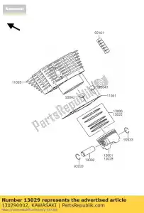 kawasaki 130290002 moteur à pistons l, o / s 0 kvf360-a - La partie au fond