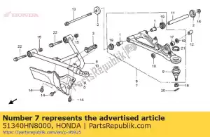 Honda 51340HN8000 zestaw ramienia, l. fr. górny - Dół