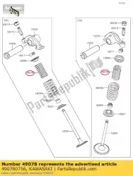 Aquí puede pedir 01 válvula de motor de resorte de Kawasaki , con el número de pieza 490780756: