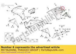 Aqui você pode pedir o lh lat. Fairing. Preto em Piaggio Group , com o número da peça 89736200NI: