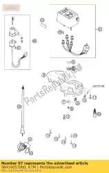 Ici, vous pouvez commander le compteur de vitesse nipp. Seiki kmh '98 auprès de KTM , avec le numéro de pièce 58414057000: