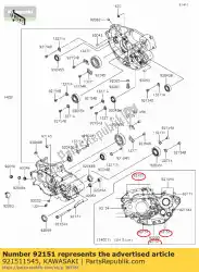 Tutaj możesz zamówić ? Ruba 6x50 zx600-j1 od Kawasaki , z numerem części 921511545: