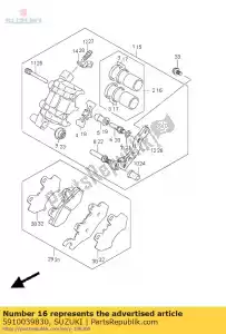 Suzuki 5910039830 conjunto de pistón - Lado inferior