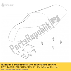 Aprilia AP8144089, Voorste zadelsteun rubber, OEM: Aprilia AP8144089