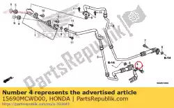 Qui puoi ordinare morsetto b, tubo da Honda , con numero parte 15690MCWD00: