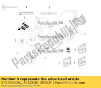 67229600A1, Piaggio Group, Kit d'étiquettes de becquet 