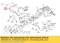 2H000075, Piaggio Group, Sticker dx-sx sbk aprilia rsv rsv4 1000 2011 2012 2013, New