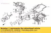 11210MW3670, Honda, panela, óleo honda cb 750 1992 1994 1995 1996 1997 1998 1999 2001, Novo