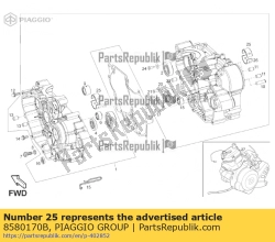 Aprilia 8580170B, Cat.a blauwe bus halve schalen, OEM: Aprilia 8580170B